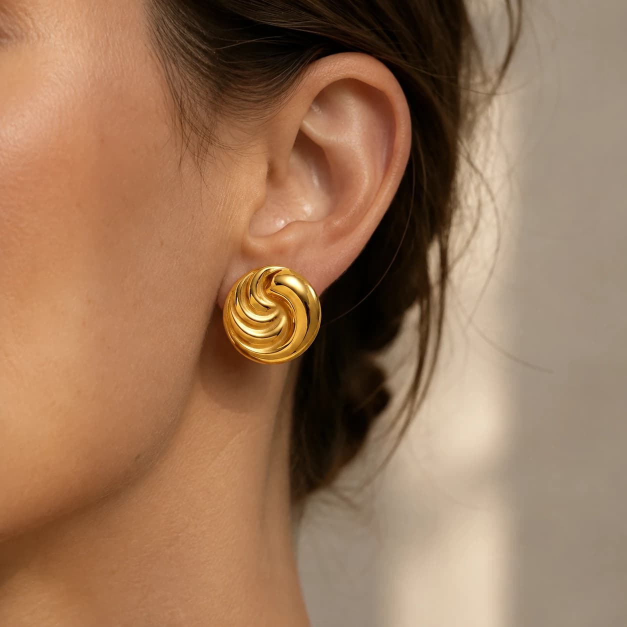 Swirl Knot Stud Earrings EH05003 2