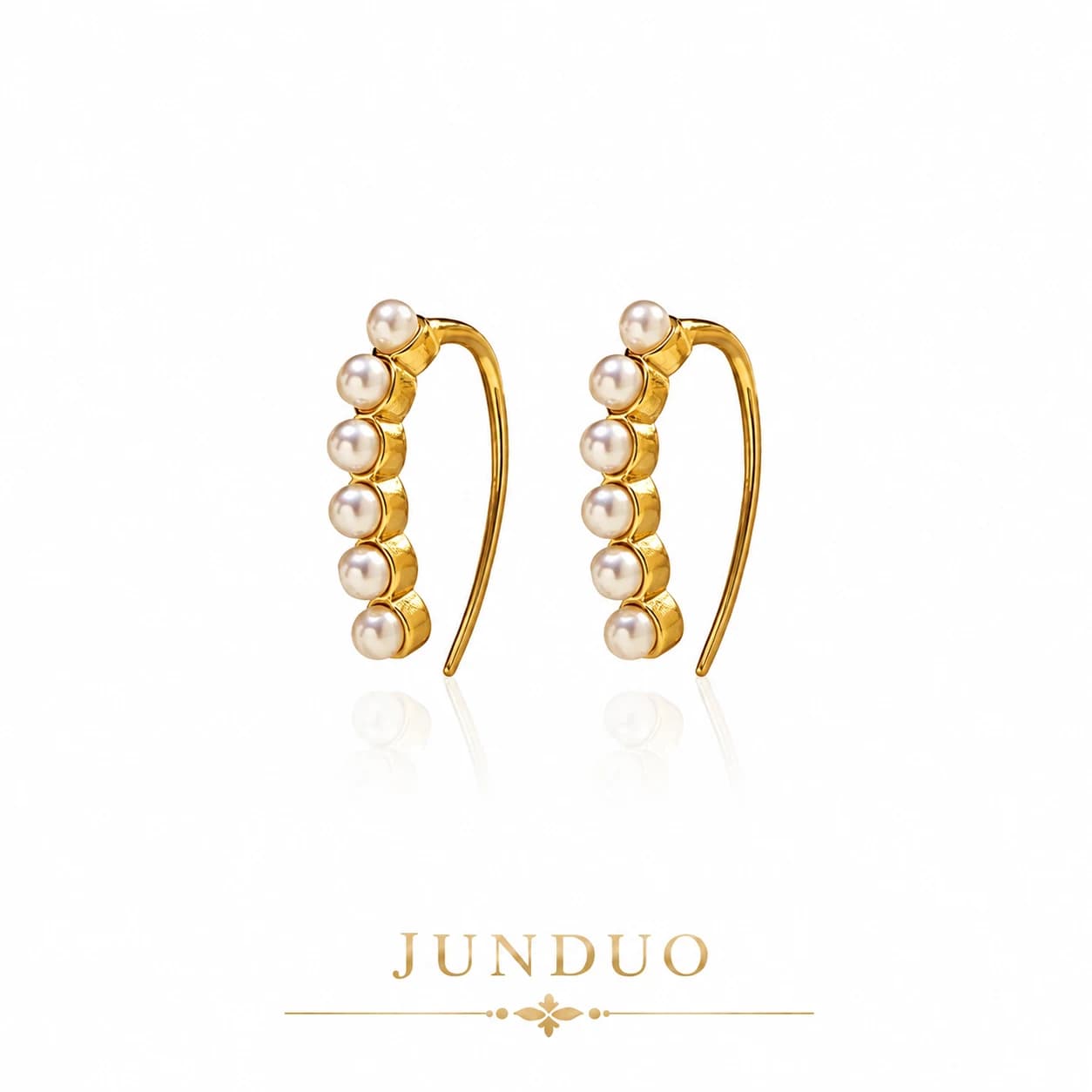 Pearl Ear Crawler Earrings EH05008 1