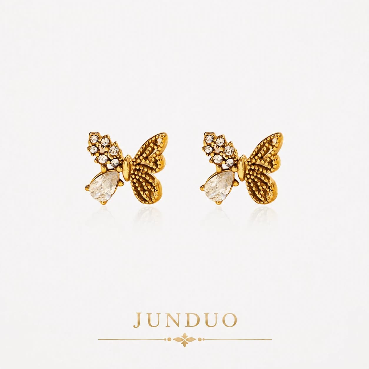 Crystal Butterfly Stud Earrings EH05014 1