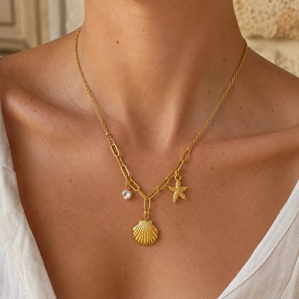 Star Coin Pendant Necklace XL05002 2