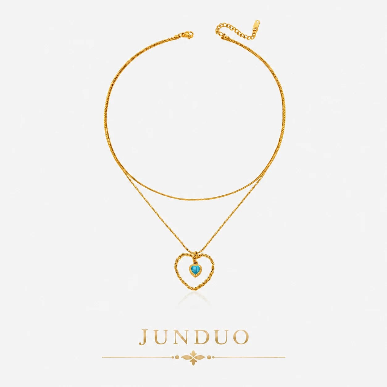 Gold Heart Pendant Necklace XL05017 1